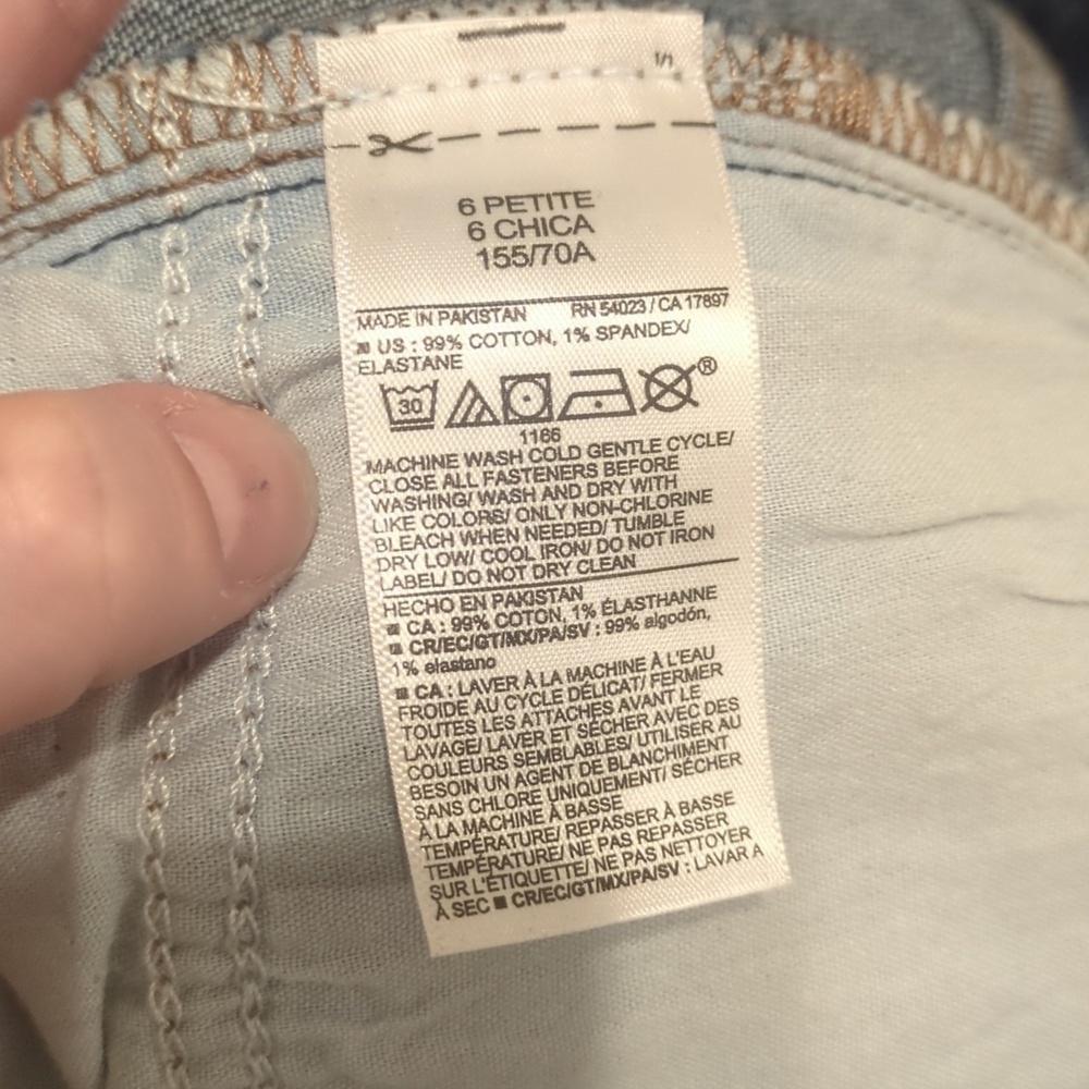 Old Navy petite dark blue mid rise slouchy straight jeg jeans - Picture 12 of 14